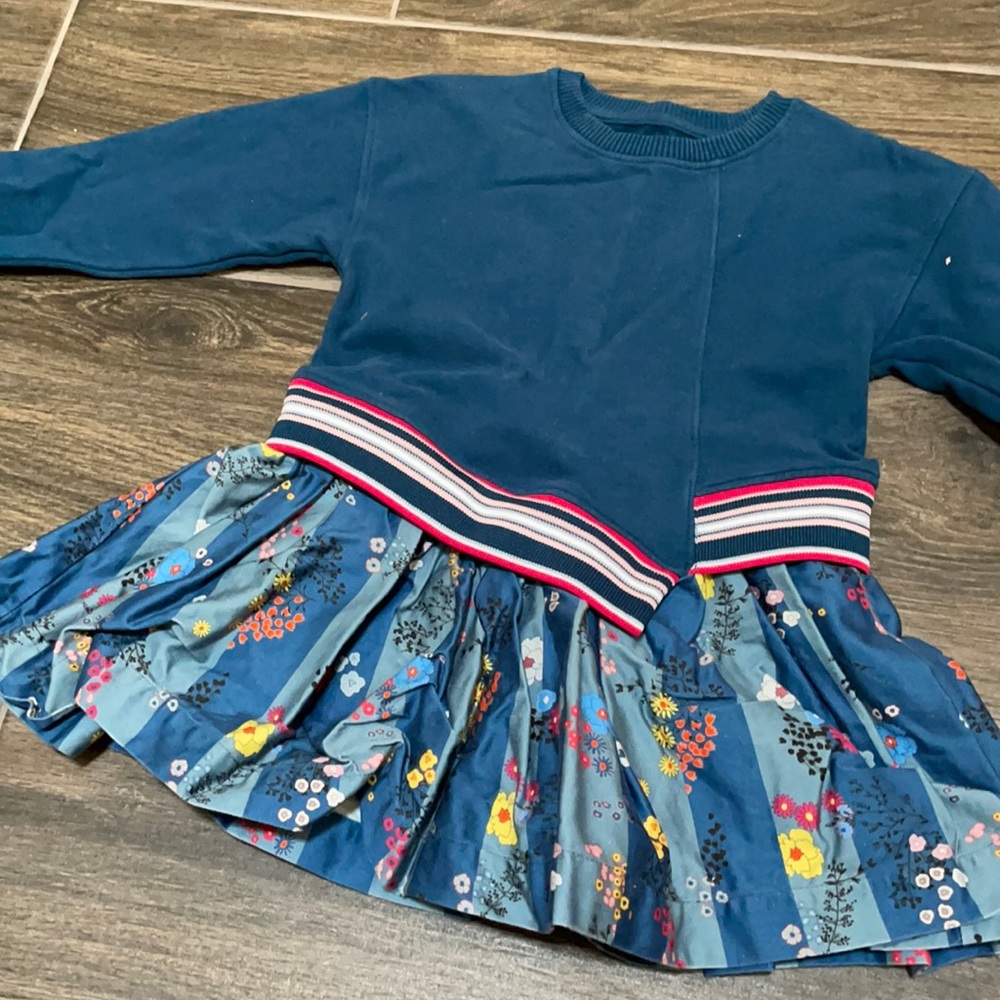 Blue sweatshirt dress 4T